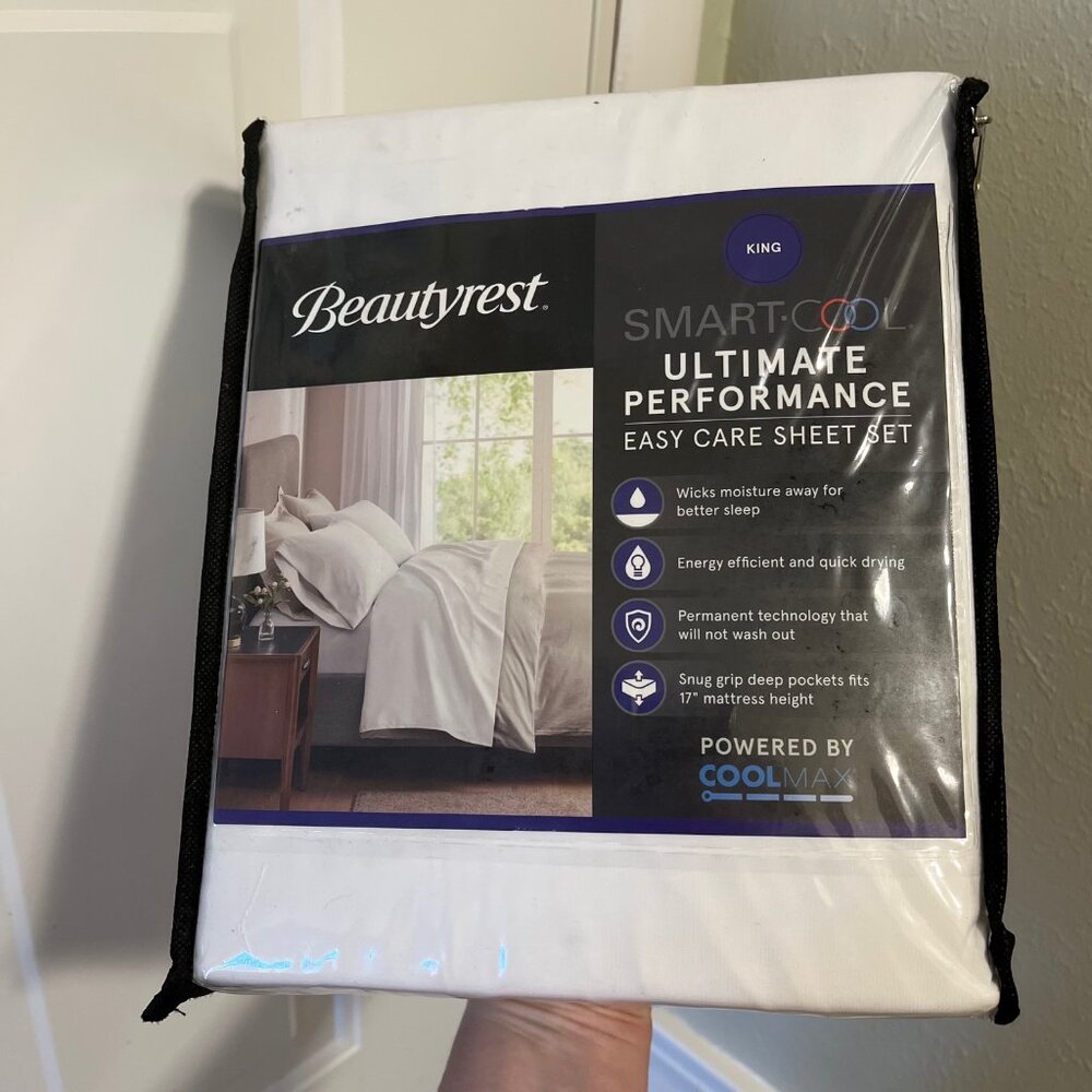 Beautyrest - Smart Cool - COOLMAX - King Sheet Set - White